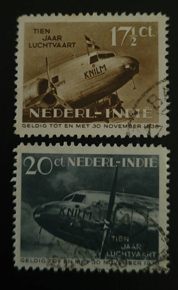 NED. INDIE NVPH 239-240 GESTEMPELD