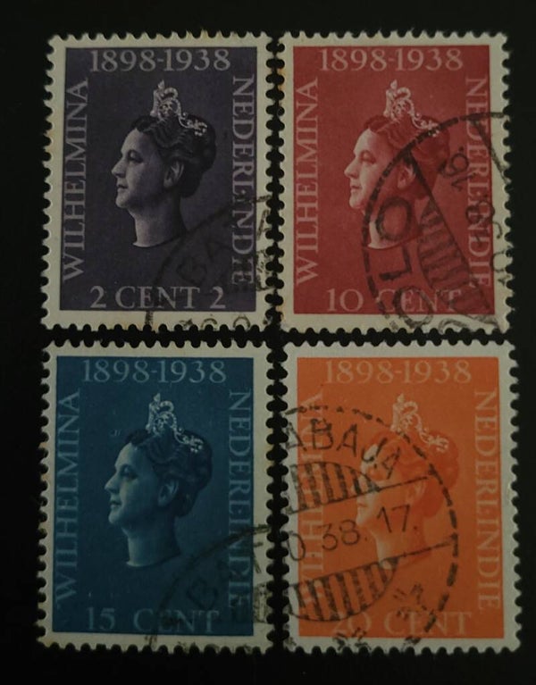 NED. INDIE NVPH 235-238 GESTEMPELD