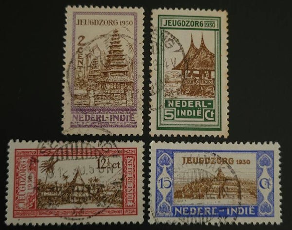 NED. INDIE NVPH 167-170 GESTEMPELD