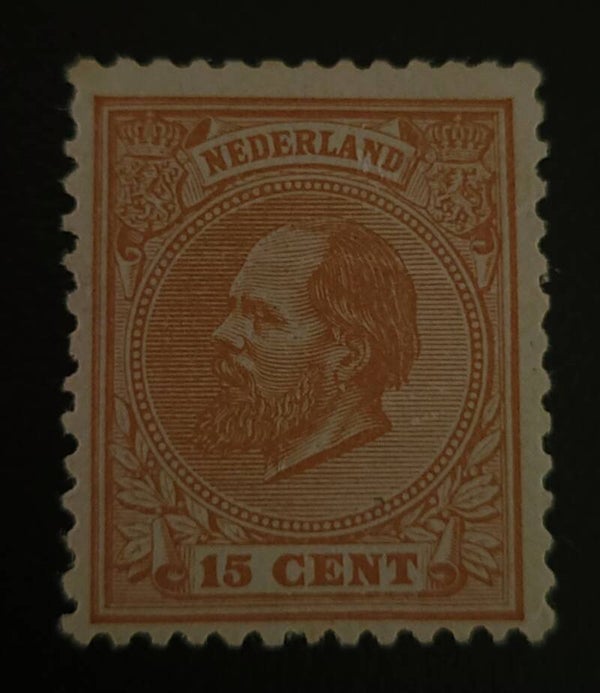 NVPH 23H ONGESTEMPELD + ATTEST