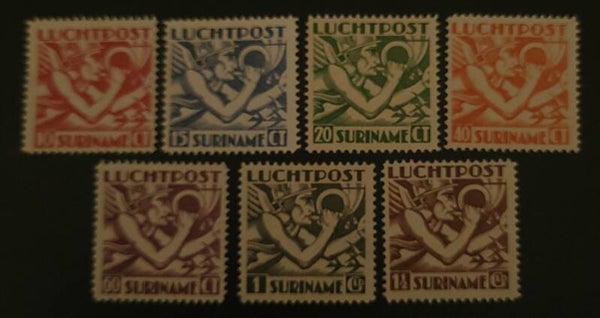 SURINAME LUCHTPOST 1-7 POSTFRIS