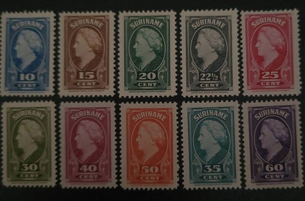 SURINAME NVPH 229-238 ONGESTEMPELD