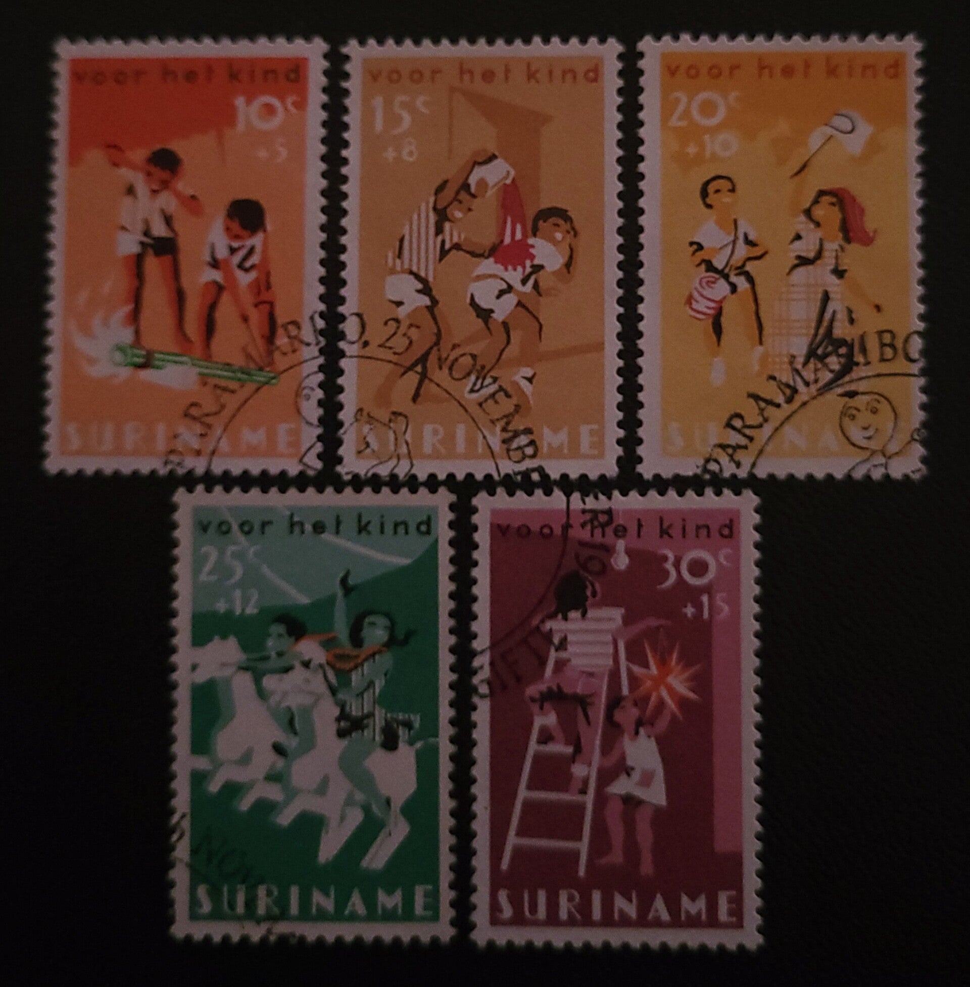SURINAME NVPH 462-466 GESTEMPELD