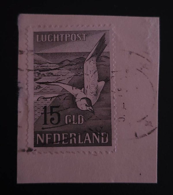 LUCHTPOST 12 GESTEMPELD OP BRIEFSTUK