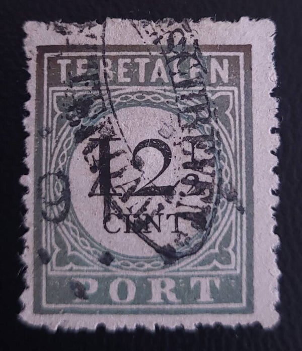 PORT 8A TYPE I PUNTSTEMPEL 91 EN STEMPEL AFGESCHREVEN ROTTERDAM