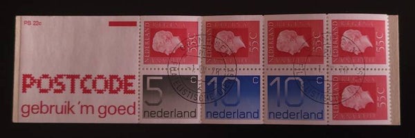 POSTZEGELBOEKJE PB 22C GESTEMPELD