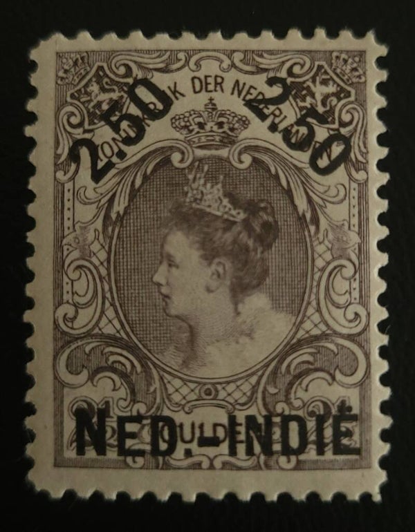 NED. INDIE NVPH 37 ONGESTEMPELD