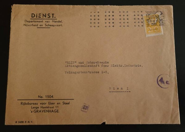 1943 NVPH 404 OP BRIEF