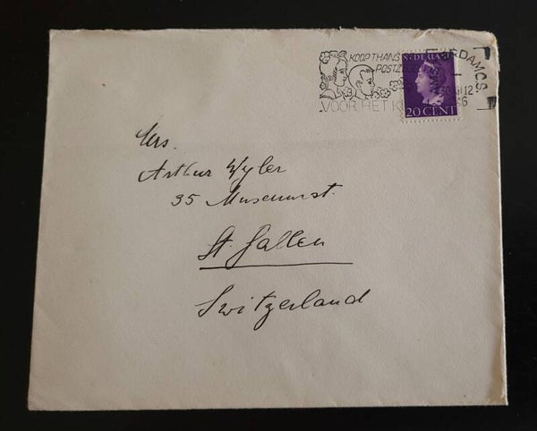1946 NVPH 339 OP BRIEF VAN AMSTERDAM NAAR ST. GALLEN