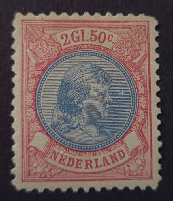NVPH 47A ONGESTEMPELD MET ATTEST
