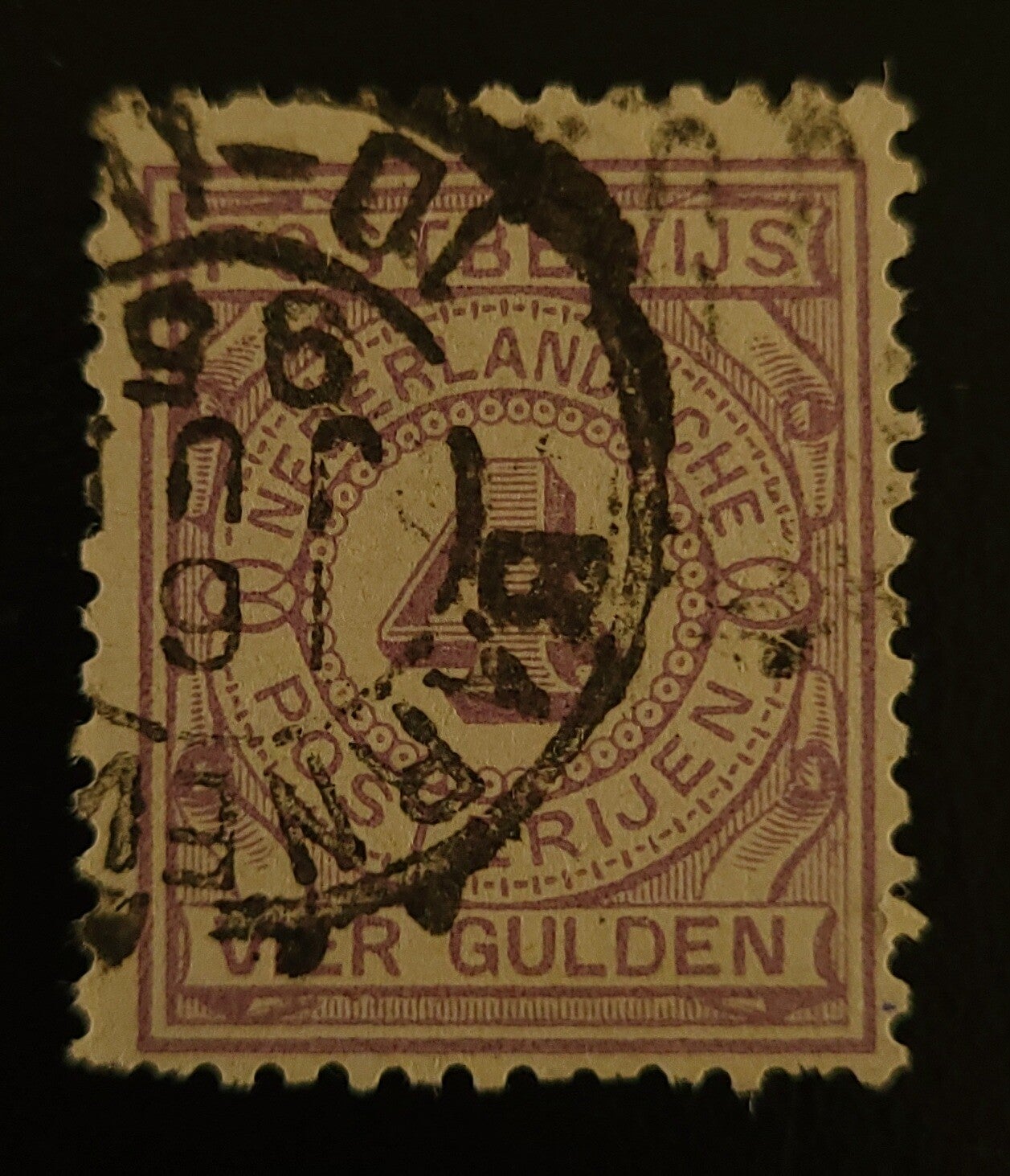 POSTBEWIJS 5 GESTEMPELD KLEINROND BARNEVELD