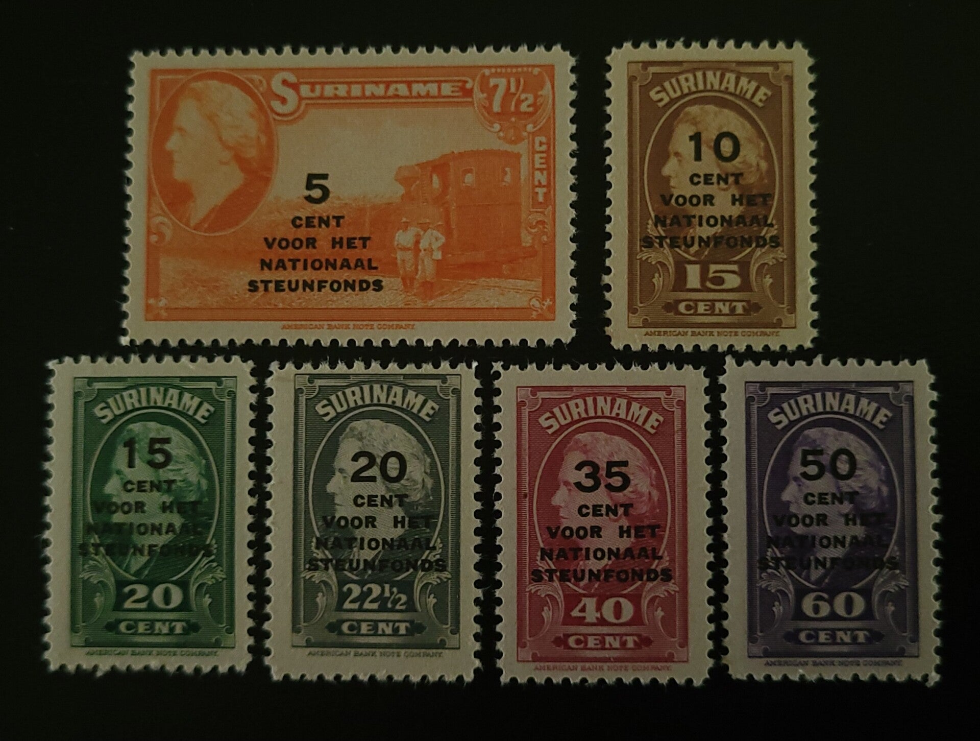 SURINAME NVPH 214-219 POSTFRIS