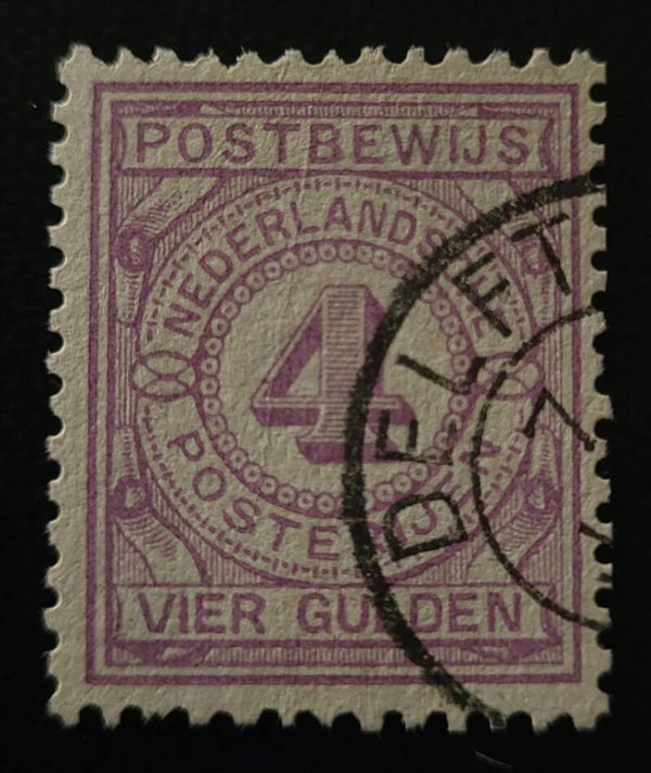 POSTBEWIJS 5 GESTEMPELD KLEINROND DELFT