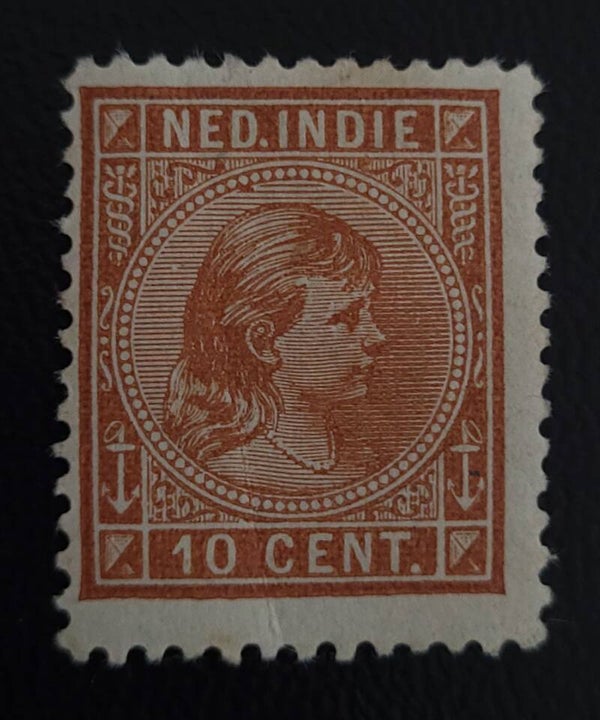 NED. INDIE NVPH 23 ONGESTEMPELD