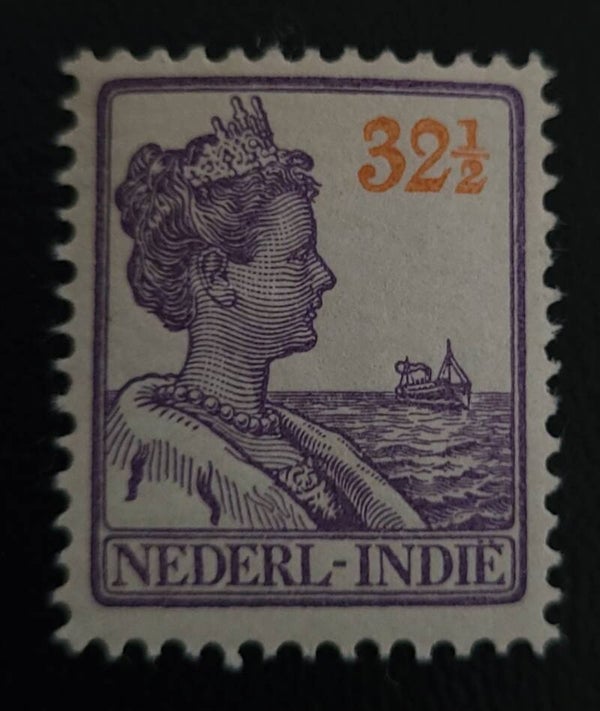 NED. INDIE NVPH 126 ONGESTEMPELD