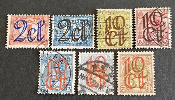 NVPH 114-120 GESTEMPELD