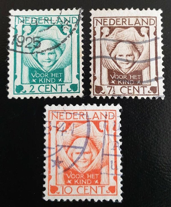 NVPH 141-143 GESTEMPELD