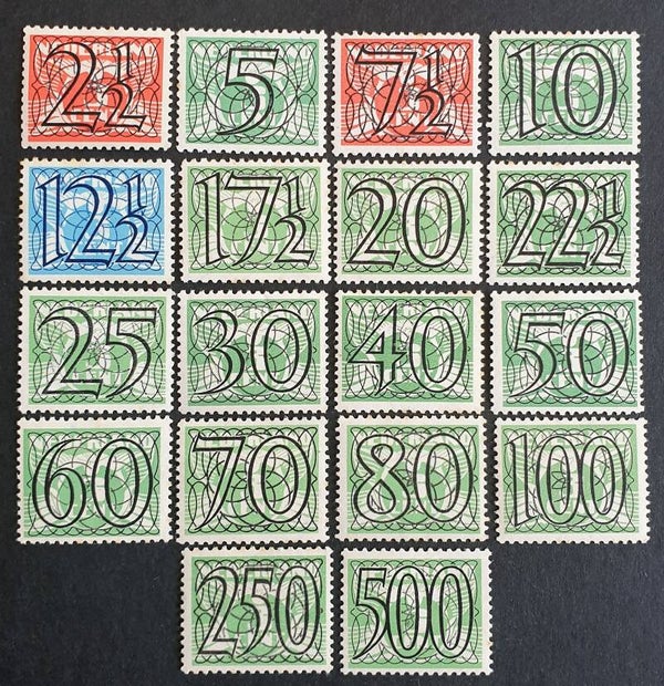 NVPH 356-373 ONGESTEMPELD