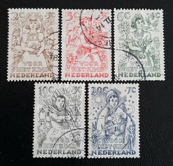 NVPH 544-548 GESTEMPELD