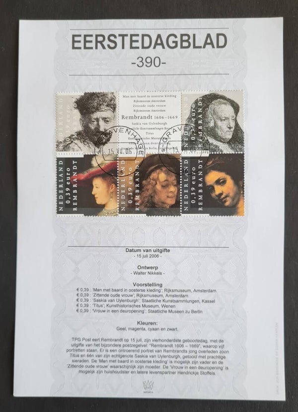 NEDERLAND EERSTEDAGBLAD 390  - 2006 EDB