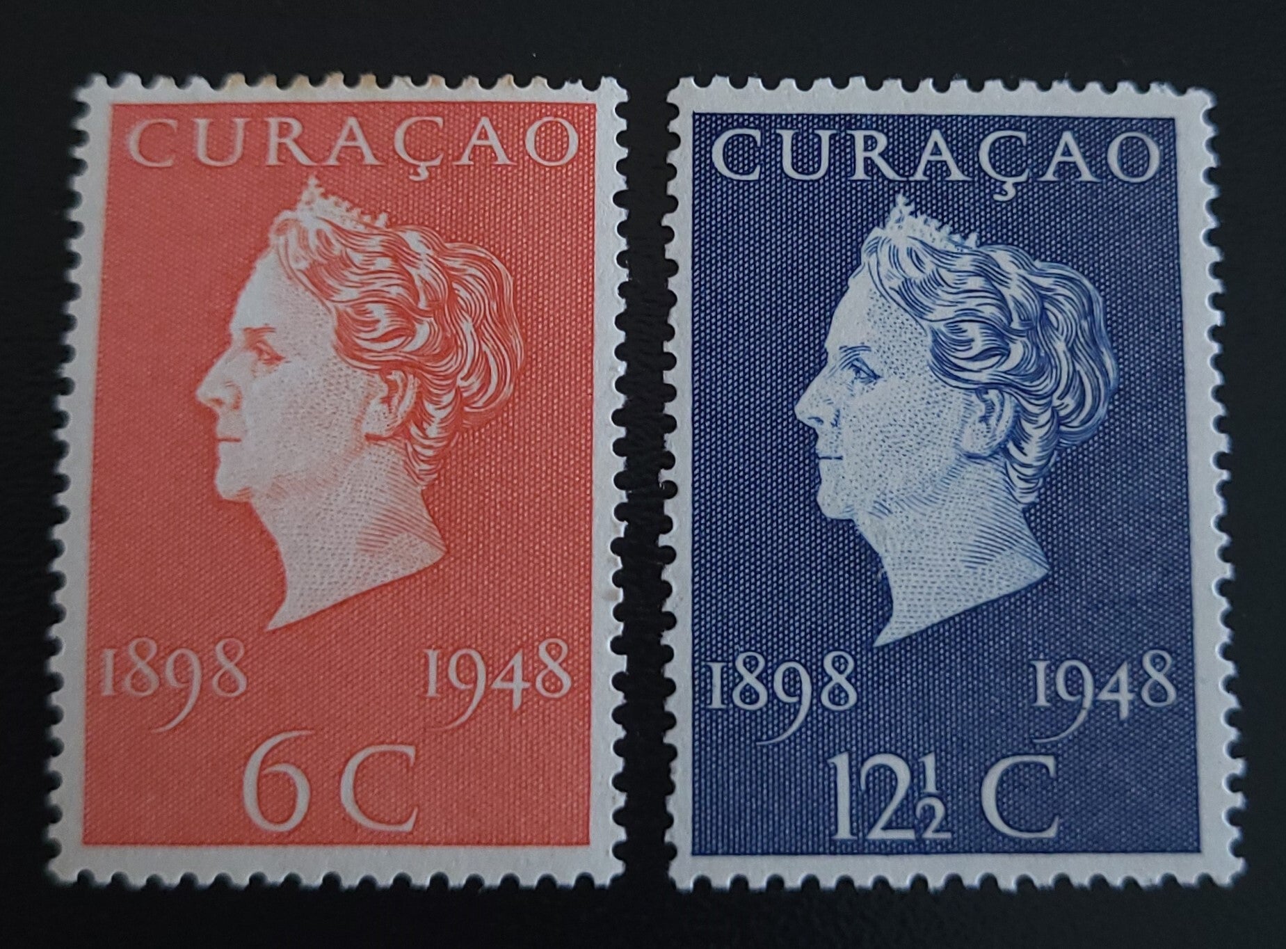 CURACAO NVPH 196-197 ONGESTEMPELD