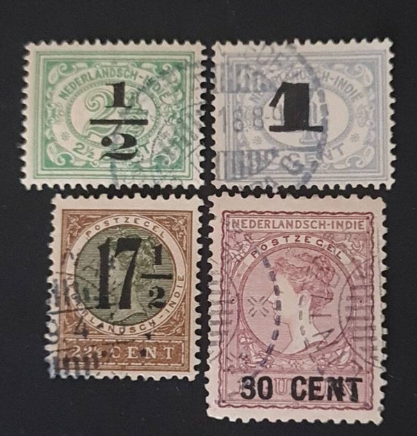 NED. INDIE NVPH 138-141 GESTEMPELD