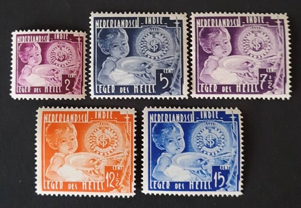NED. INDIE NVPH 221-225 POSTFRIS