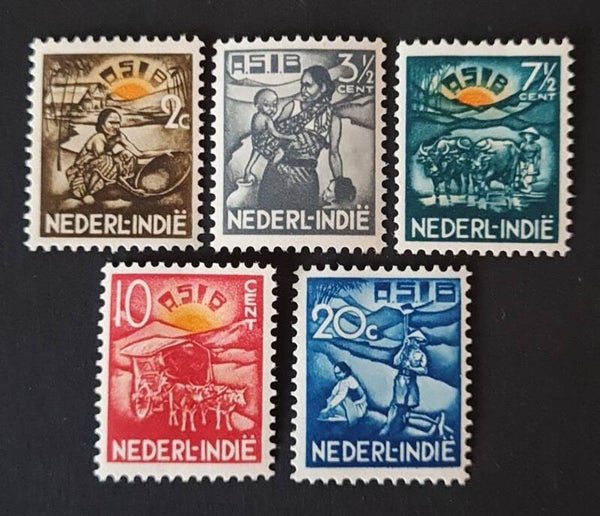 NED. INDIE NVPH 230-234 POSTFRIS