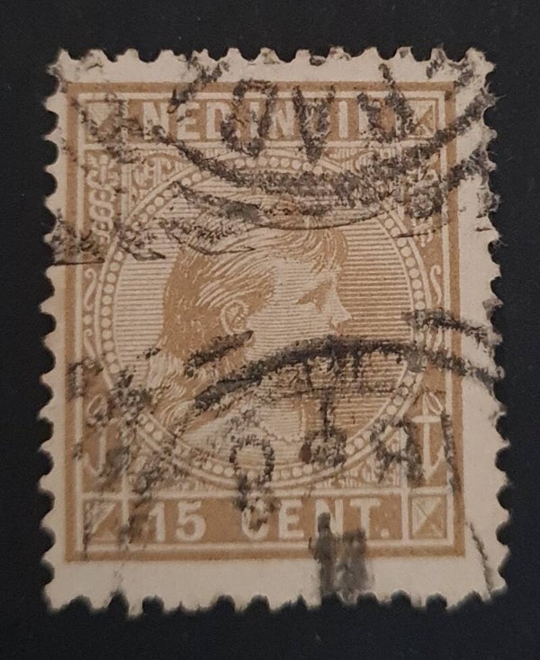 NED. INDIE NVPH 25 GESTEMPELD