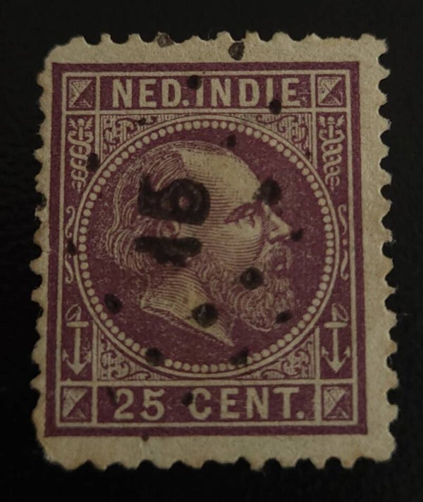 NED. INDIE NVPH 13 GESTEMPELD PUNT 15(SALATIGA)