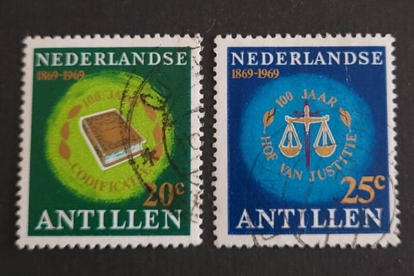 NEDERLANDSE ANTILLEN NVPH 408-409 GESTEMPELD
