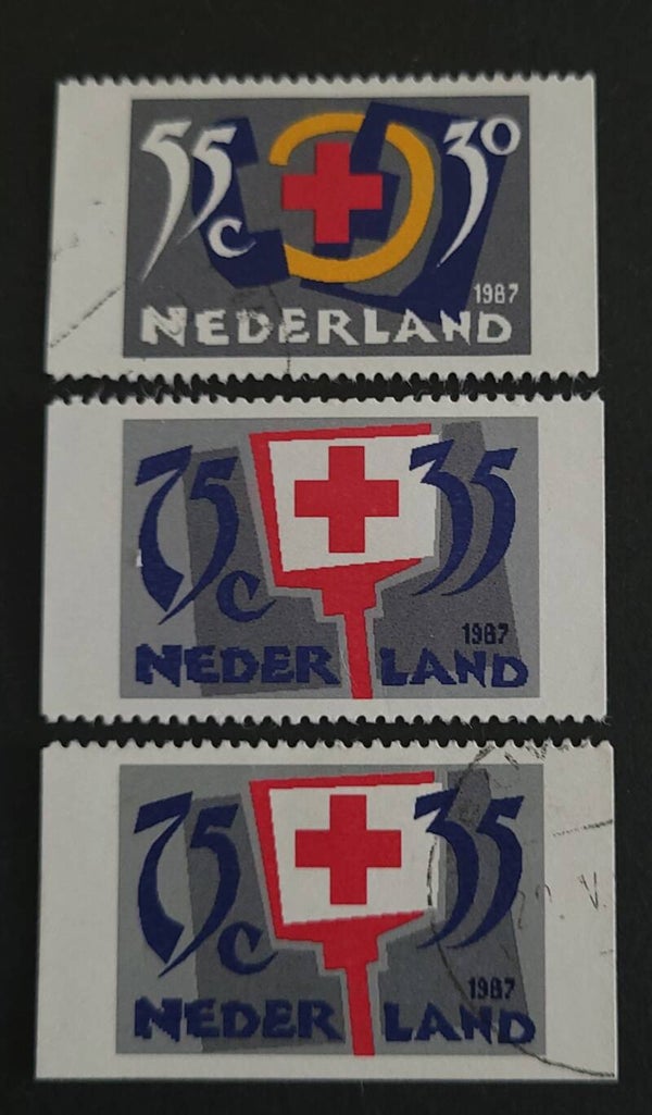 NVPH 1384A-C GESTEMPELD