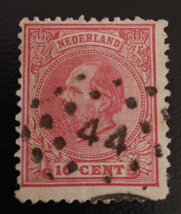 NVPH 21 GESTEMPELD PUNTSTEMPEL 44(S'-GRAVENHAGE)