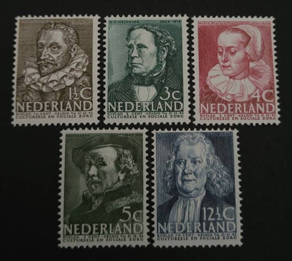 NVPH 305-309 POSTFRIS