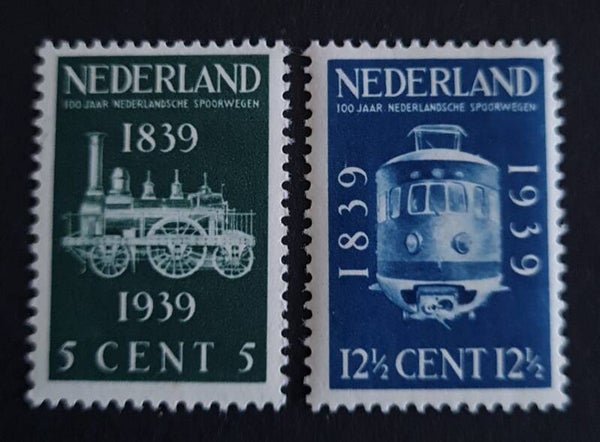 NVPH 325-326 ONGESTEMPELD