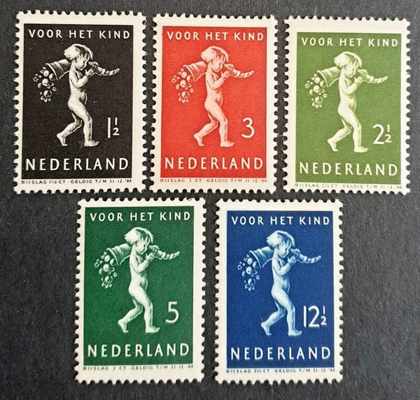 NVPH 327-331 ONGESTEMPELD