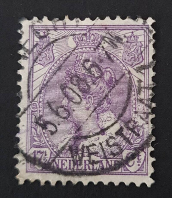 NVPH 66 GESTEMPELD LANGEBALK UTRECHT-WEISTRAAT 1