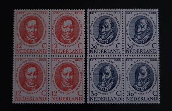 NVPH 743-744 BLOK VAN 4 POSTFRIS