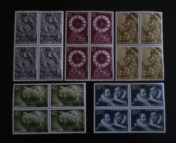 NVPH 766-770 BLOK VAN 4 POSTFRIS