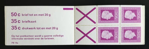 POSTZEGELBOEKJE PB 18A POSTFRIS + TELBLOK