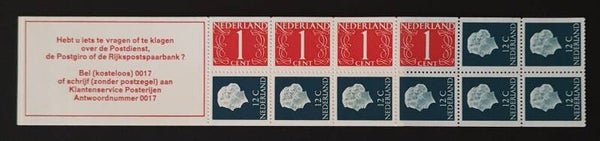 POSTZEGELBOEKJE PB 8B POSTFRIS MET TELBOK