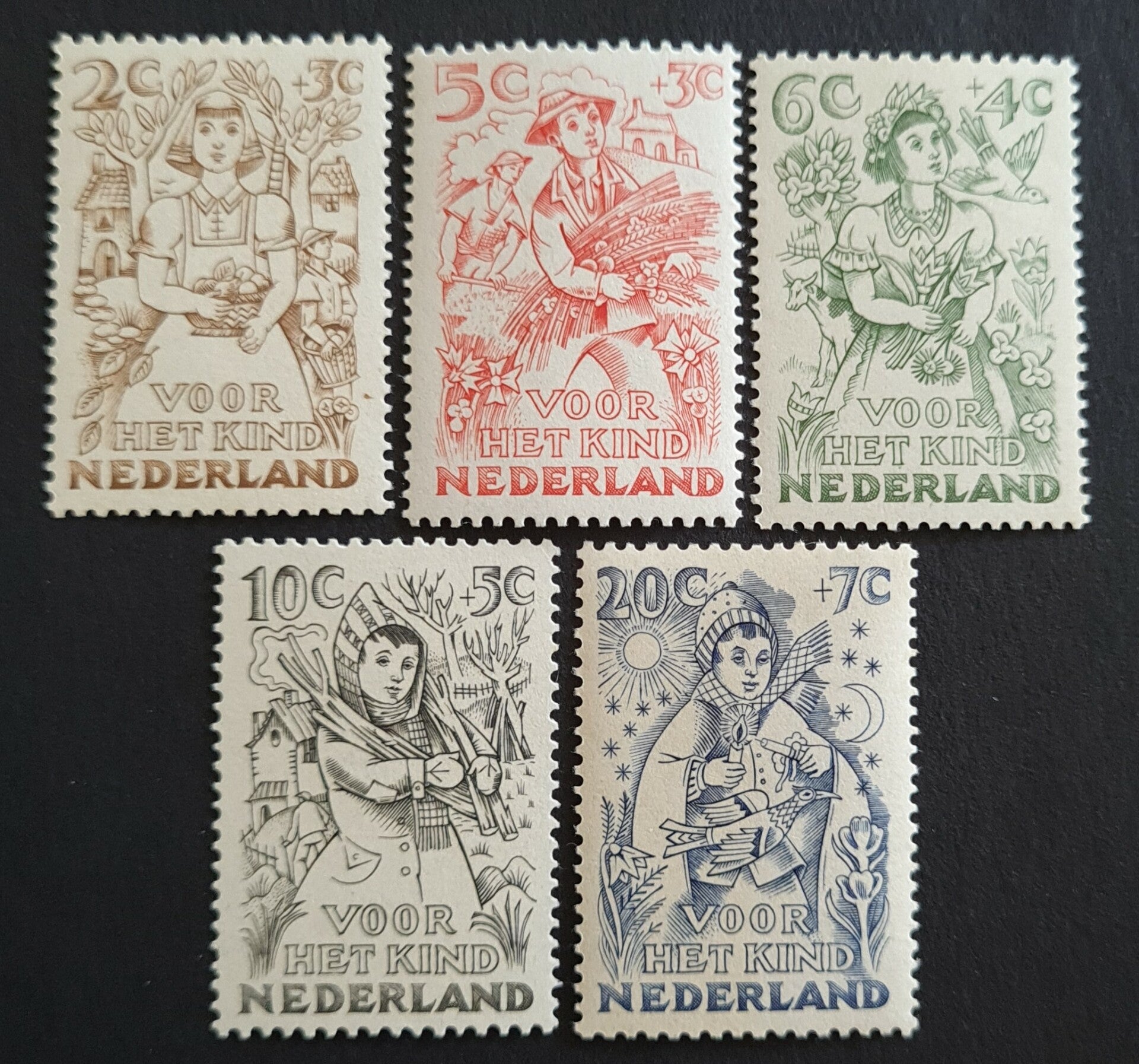 NVPH 544-548 POSTFRIS