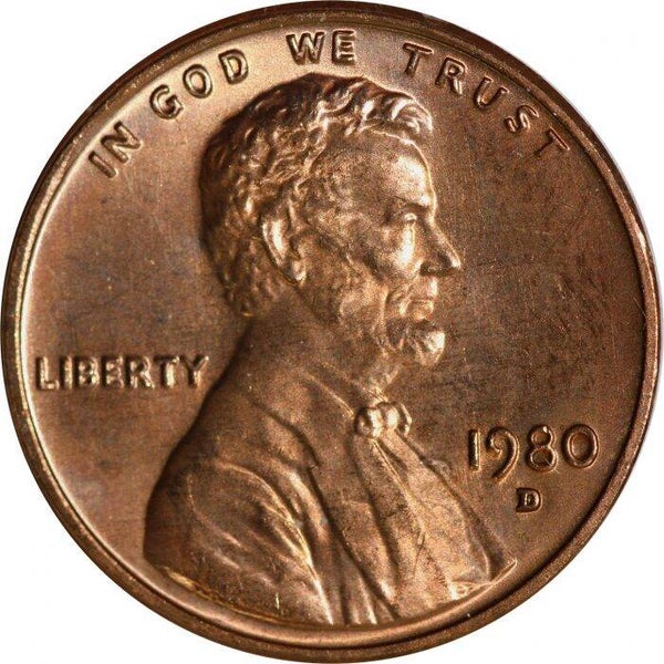 One cent d'Amérique année 1980s
