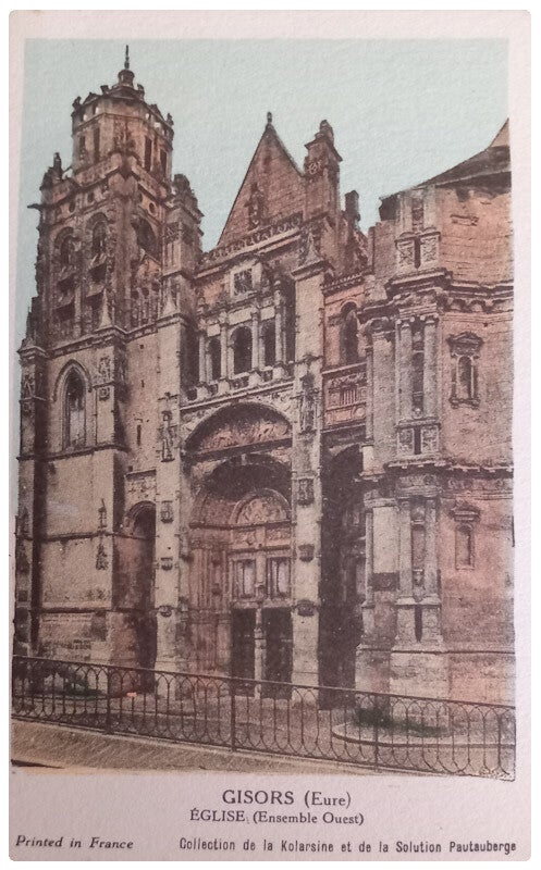 Carte postale de l'église de gisors
