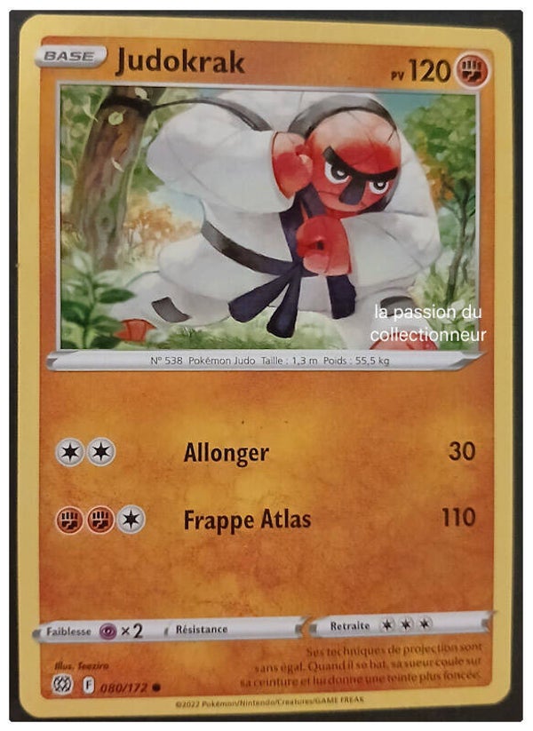 Carte pokémon commune classique de Judokrak 080/172