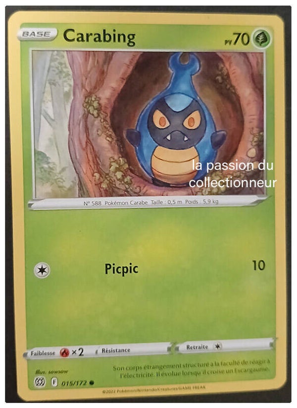 Carte pokémon commune classique de Carabing 015/172