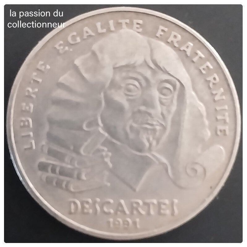 100 francs René Descartes année 1991 ttb