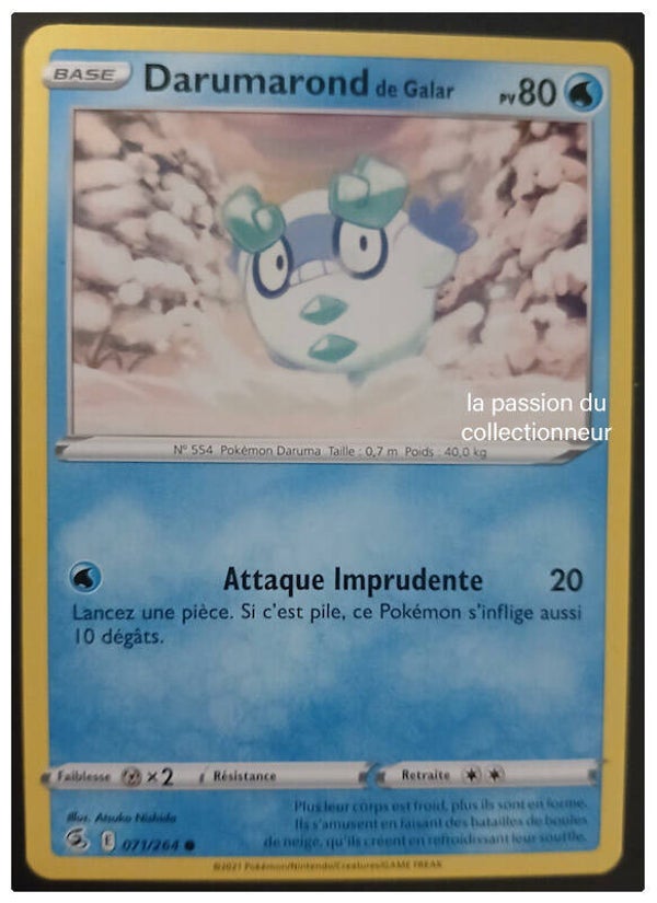 Carte pokémon commune classique de Darumarond 071/264