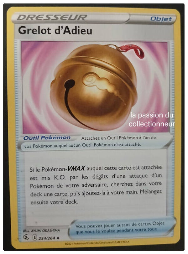 Carte pokémon peu commune classique du Grelot d'adieu 234/264