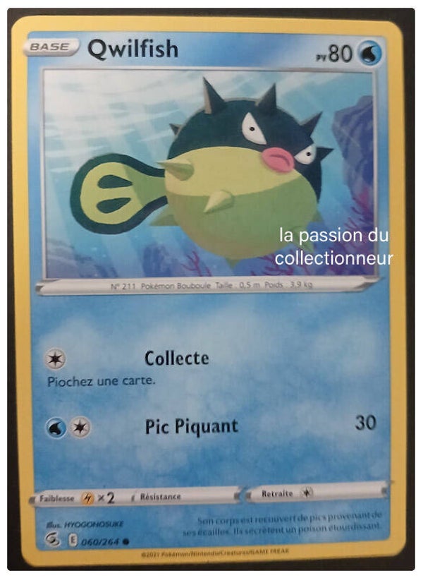 Carte pokémon commune classique de Qwilfich 060/264